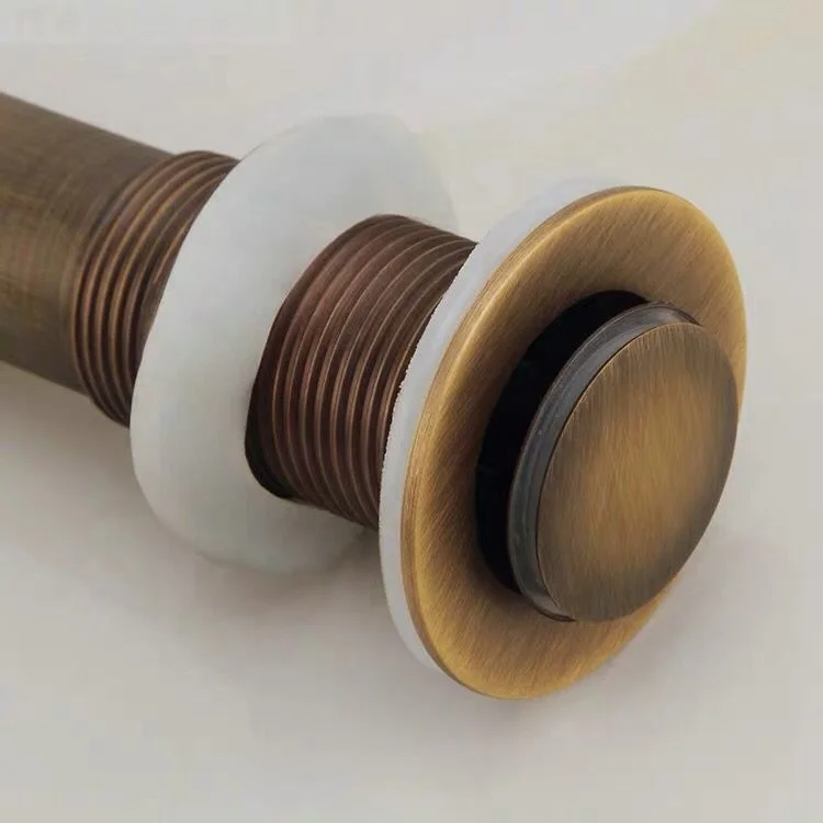 High quality Brass big cap sink pop up waste basin drain