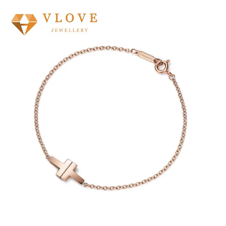 
Wholesale china products luxury Italy studio design two single chain unique silver bracelet 