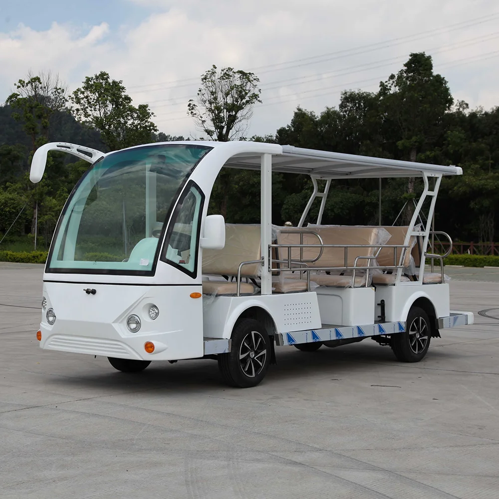 2018 новый золотой 14-местный электрические туристический автомобиль с высоким качеством в Китае (стандарты CE сертификация