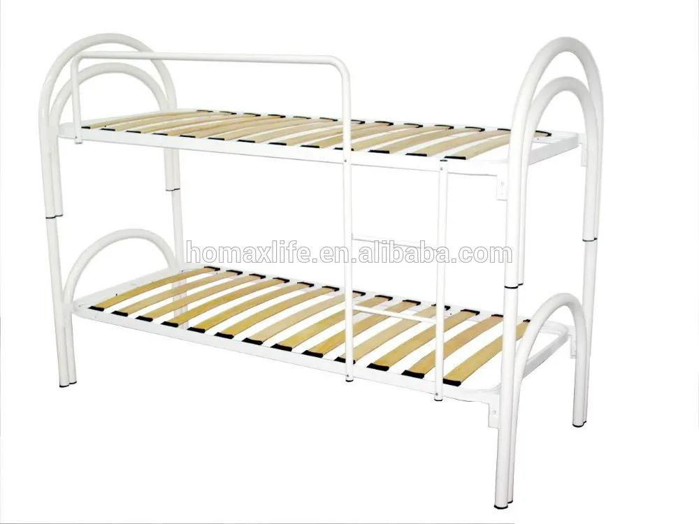 
Hot-selling delivery time 30-35 days strong metal bunk beds with sprung wooden slats 