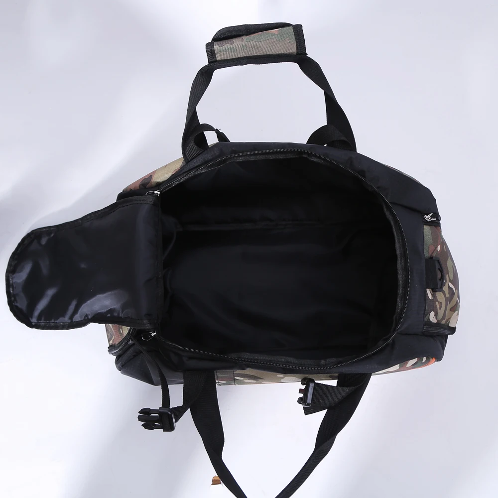 Camo Gym Travel Sports Duffel bag Backpack with Shoe Compartment