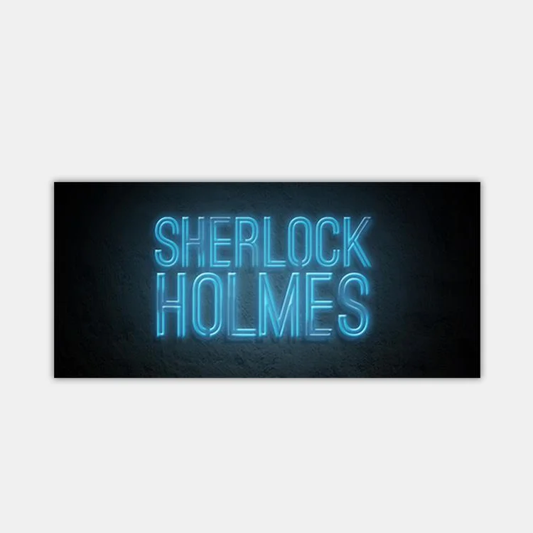 wholesale china factory price glass tube customized sherlock holmes neon light display sign