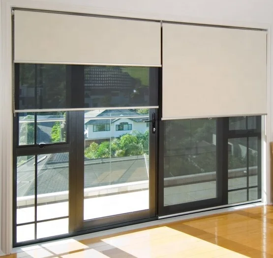 Double Layer Bracket 28mm/38mm Light Filtering Sunscreen & Blackout Dual Roller Blinds