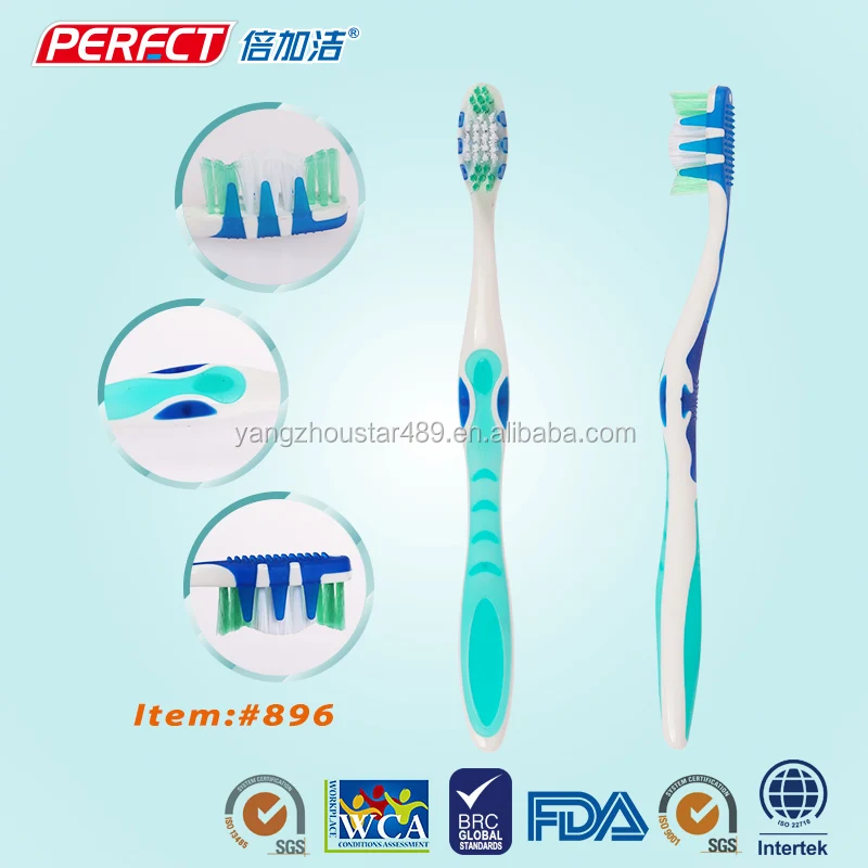 Mr Star Candy Good Morning Tongue Cleaner Gum Massager Toothbrush Adult Medium Nylon PP+TPR