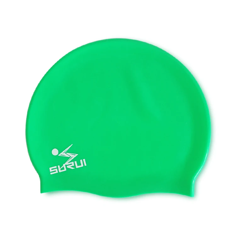 Cover Ears 100% Silicone Inexpensive Waterproof Colorful Swim Cap For Unisex Adult