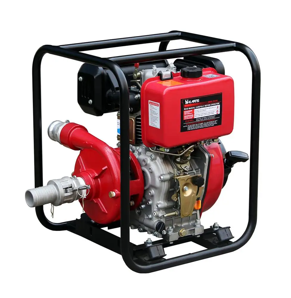 2 inch Air-cooled high pressure cast iron water pump with 10HP 186FA diesel engine