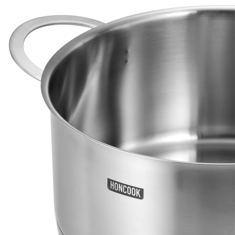 Double Layer Steamer Pot Cooking Food Steamer Lid Pot 304 Stainless Steel Induction with Glass Color Box Sustainable 500sets