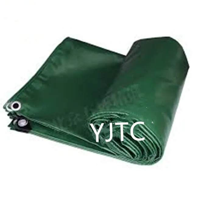 Waterproof PVC Vinyl Tarp Cargo Utility Trailer Cover Green Tarpaulin