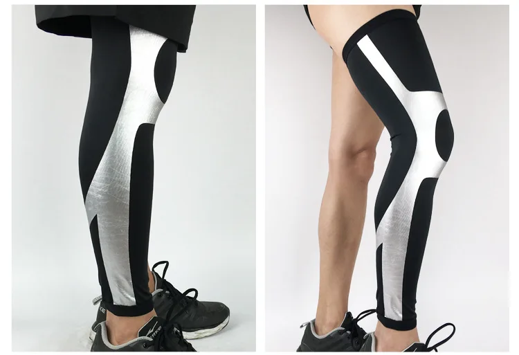 Silicone Leg Knee Long Sleeves for Sport Football Basketball,Running,Jogging,Basketball,Meniscus Tear,Joint Pain Relief