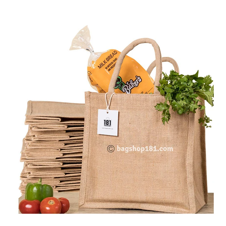 
Natural Handmade Laminated Printed Small Gift Beach Printed Waterproof Jute Ecobags 