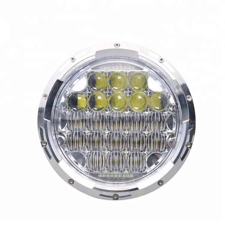 Hot sale 7 Inch 75W 5D Round LED Projector Headlight for Harley Motorcycle