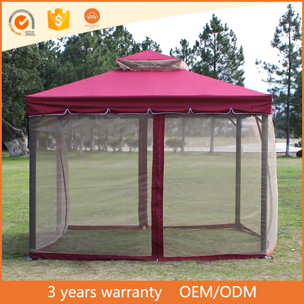 
Outdoor garden sun and rain tent 3*3M double top car umbrella 