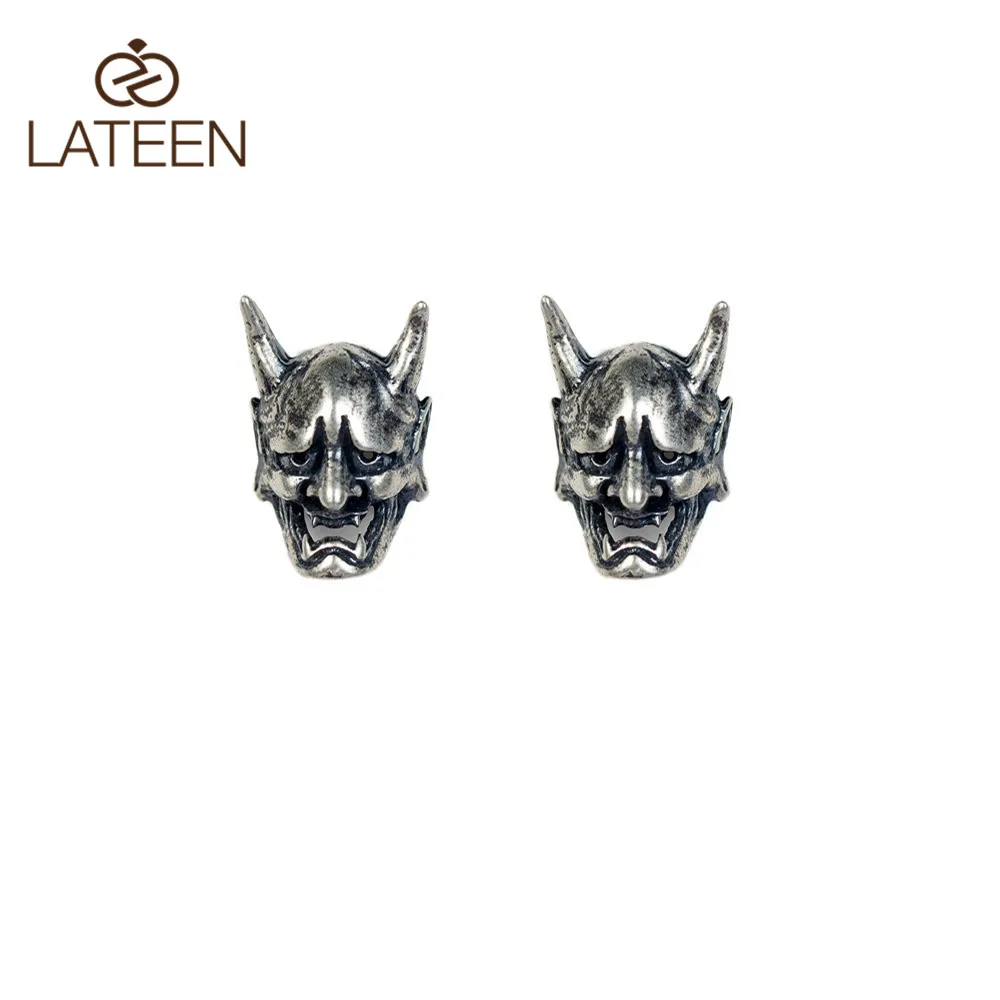 Gothic Fashion Jewelry S925 Sterling Silver Earrings Men Creative Skull Head Punk Stud Men and Women Jewelry Earrings