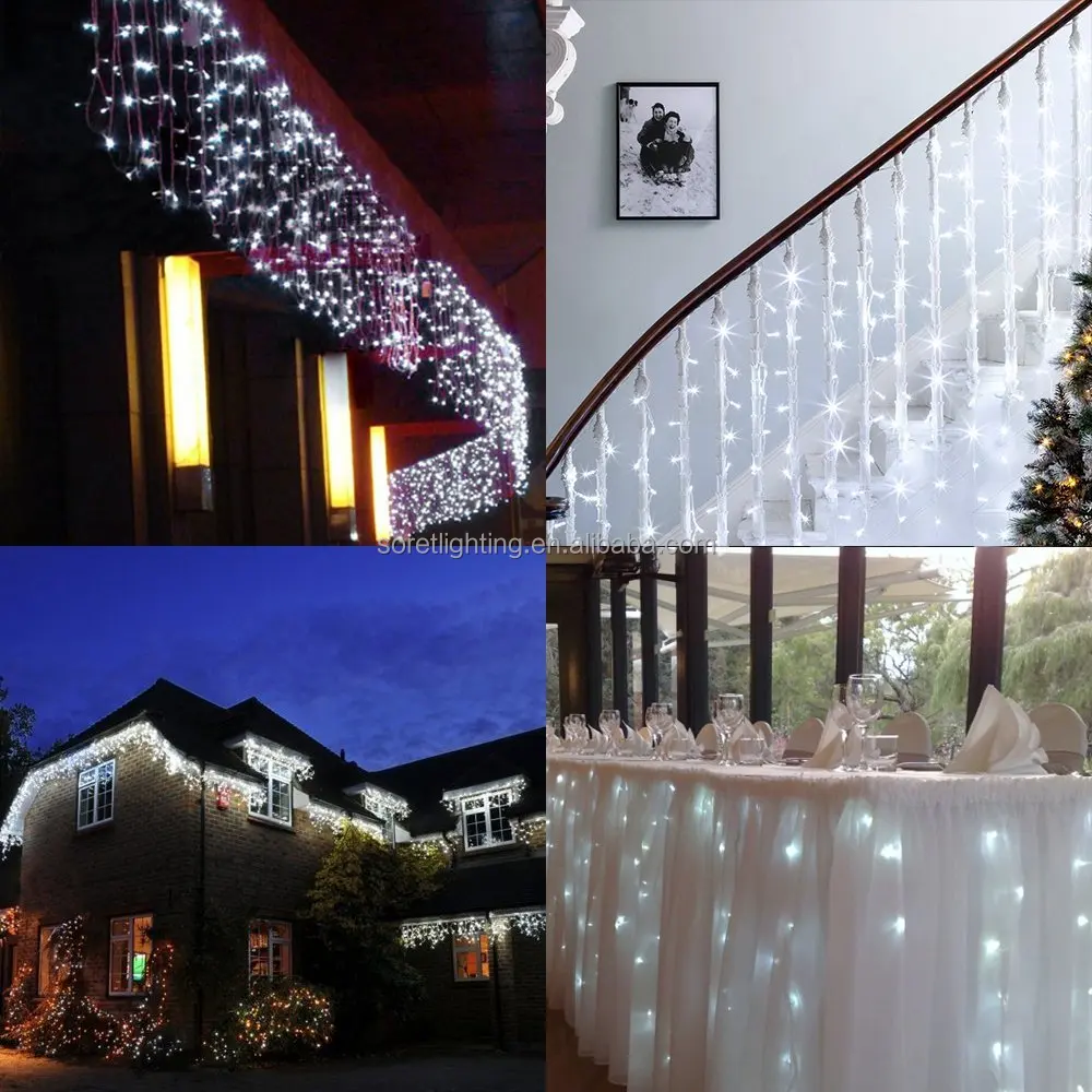 3*3m christmas decoration waterfall led curtain lights