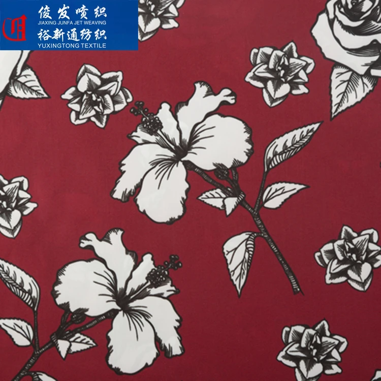 
100% Polyester 75D faille paper printing memory fabric for garment 