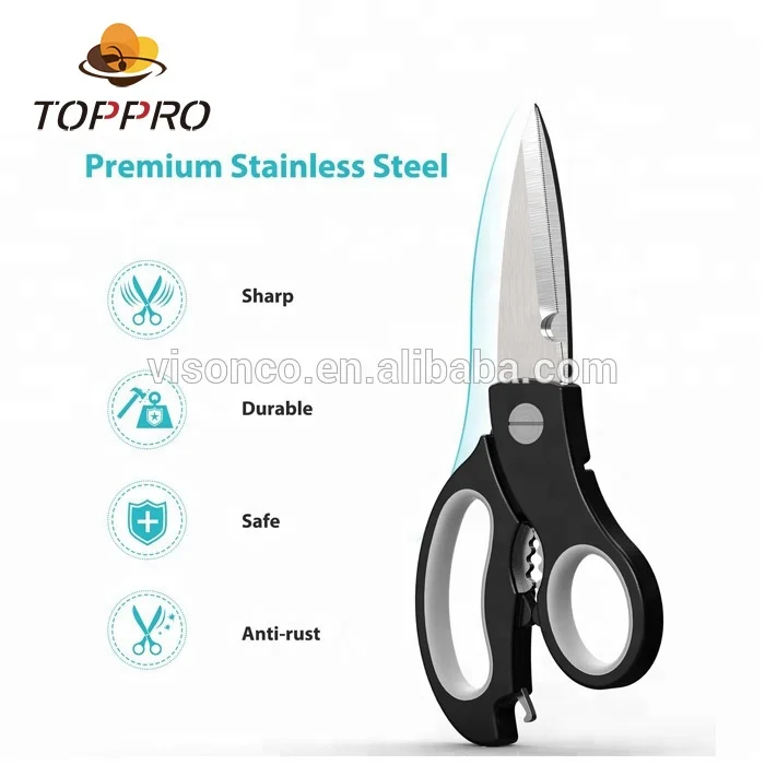 Multi-Purpose Stainless Steel Kitchen Scissors Heavy Duty Stainless Steel Shears