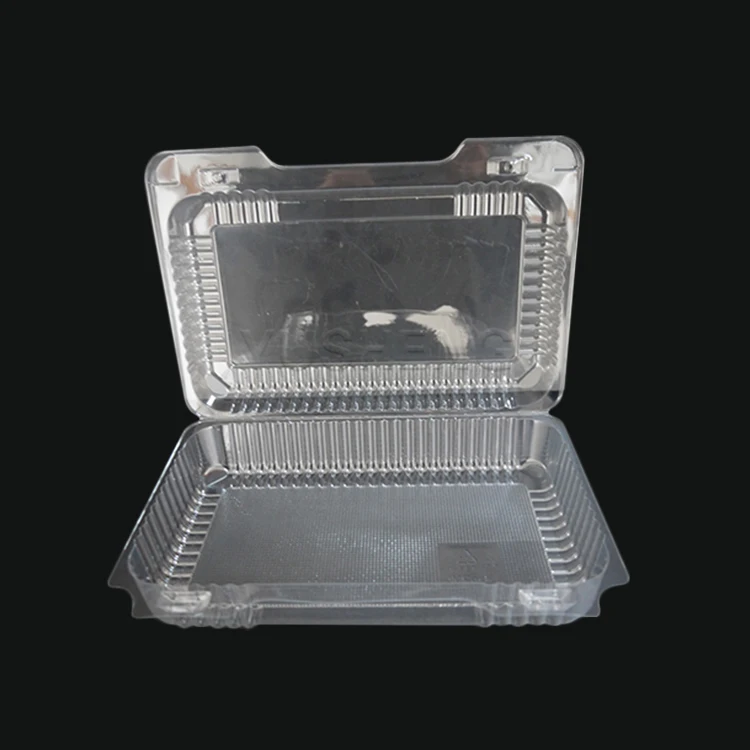 Rectangle Disposable plastic restaurant airtight disposable plastic food container