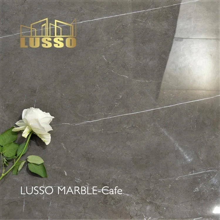 600x600MM non slip cafe color marble look glazed polished hotel floor porcelain tile