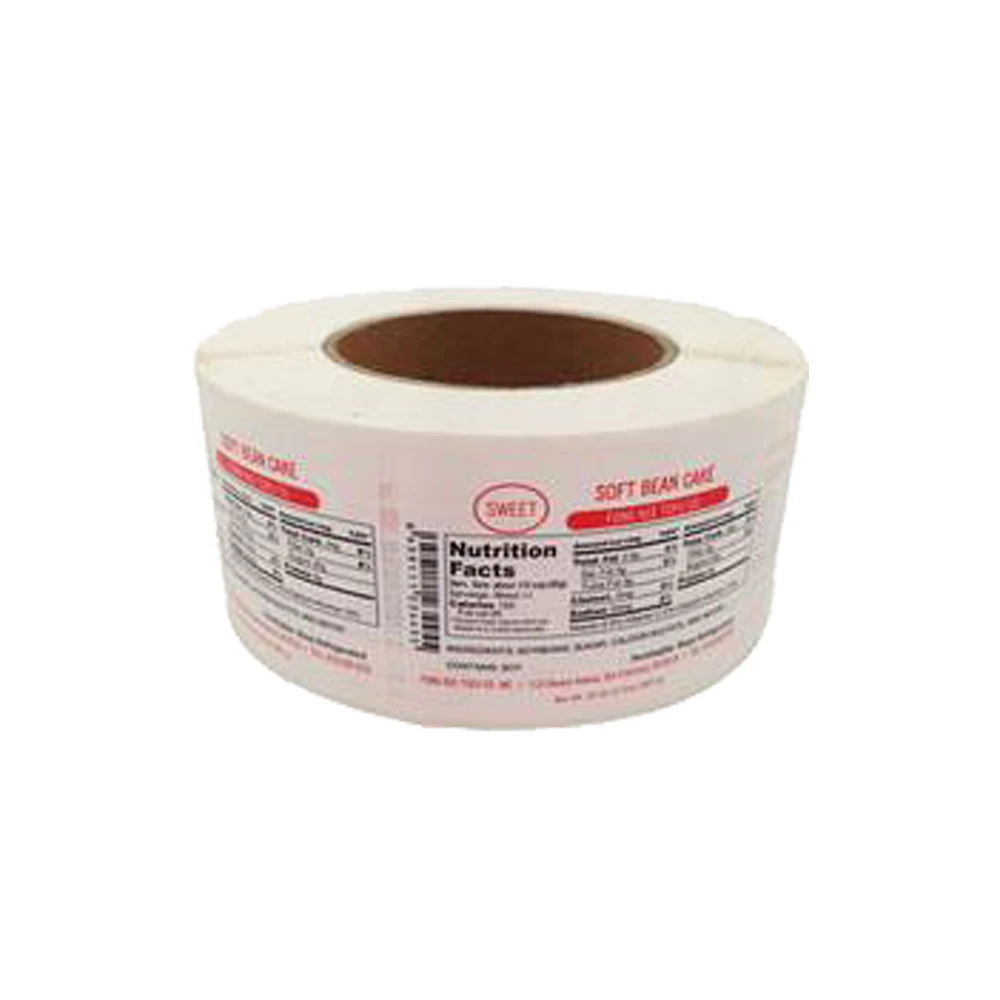 Custom Design Self Adhesive Nutrition Facts Supplement Medical And Health Green Food Labels Stickers