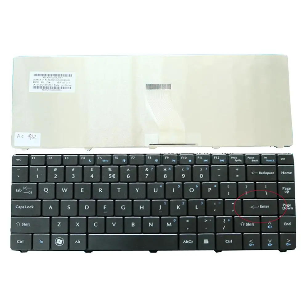 Клавиатура для ноутбука acer 4732 Z06 Z07 NV40 NV44 e-машины D725