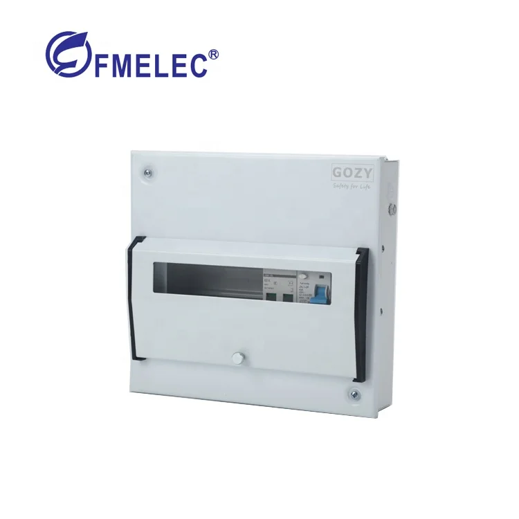 SPN metal 1 phase din rail distribution box  4 6 8 10 12ways 100A MCCB way cabinet