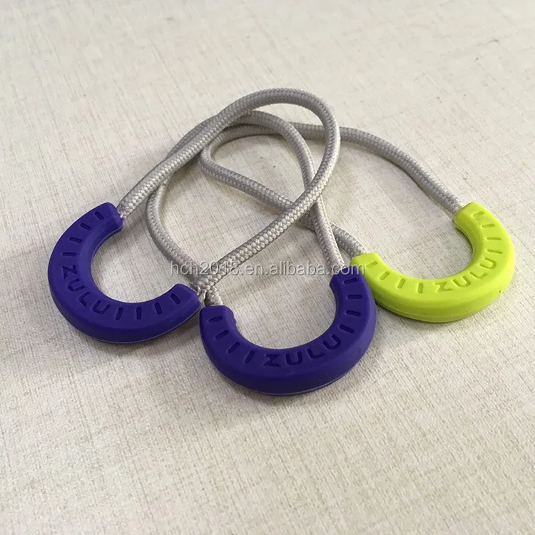 Custom rubber U shape zipper pull