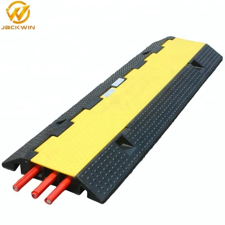 3 Channels Heavy Duty Cable Tray Rubber Cable Protector