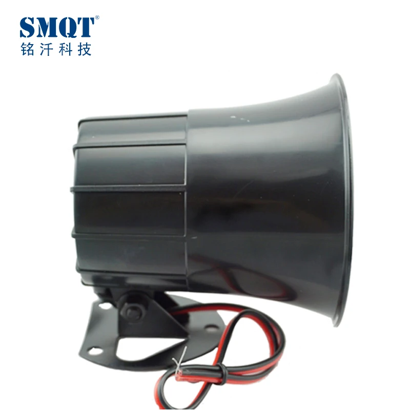 Black wired electric alarm siren from shenzhen alarm siren manufacturer