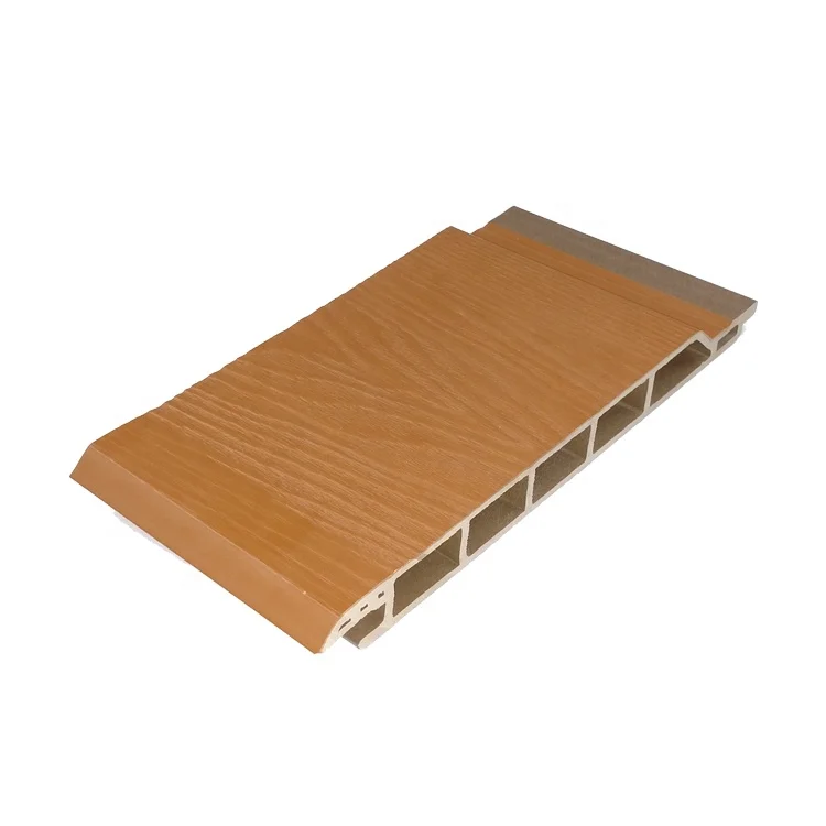 Natural Wood Grain PVC Plastic Cladding Walls House Exterior Wall Retaining Fence Composite Panel Wall
