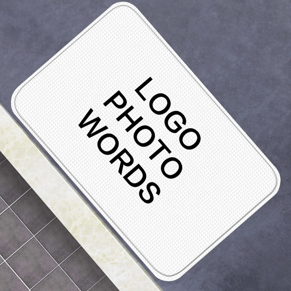 Pug Dog Front Rubber Door Mat Cute Animal Photo Floor Mats