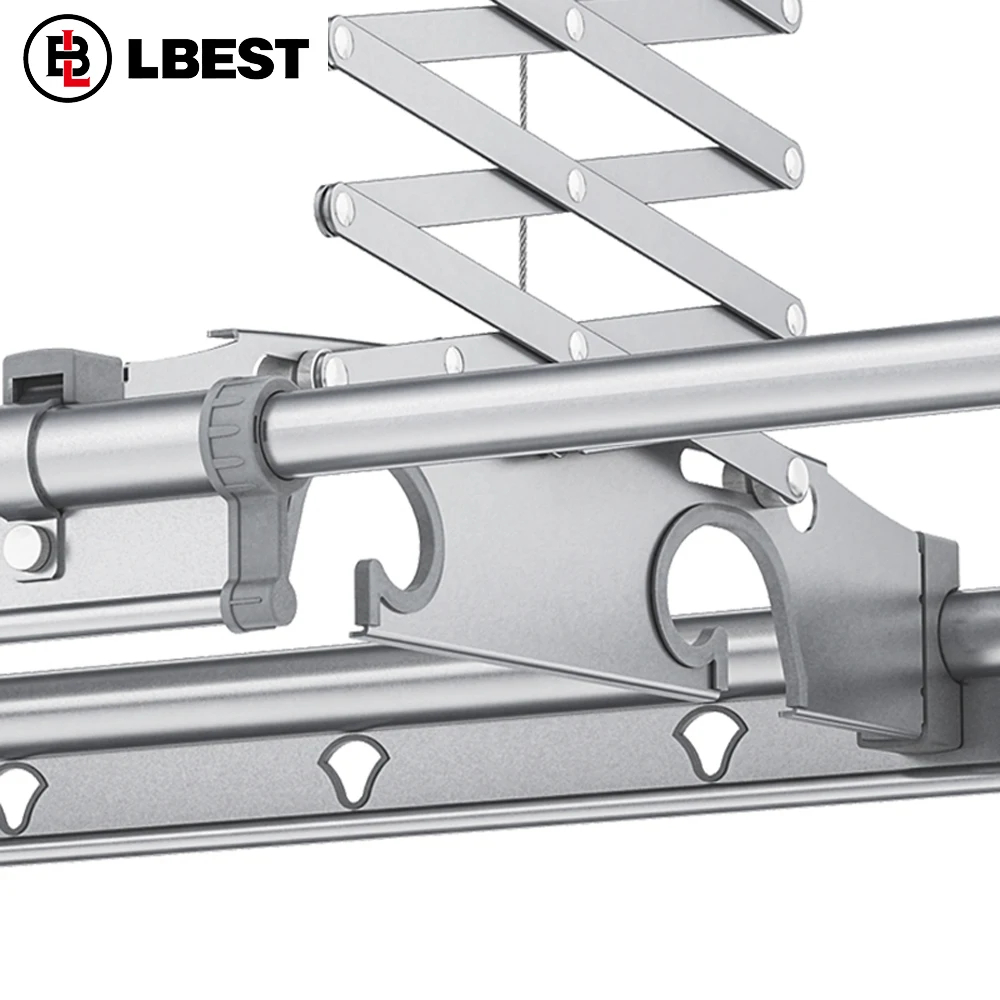 LBest cloth drying rack stainless steel hanger celling machine