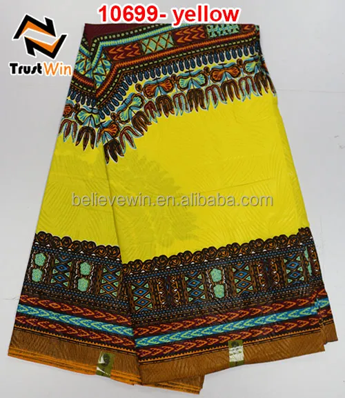 hot selling African super java print fabric for fashion garment of 10699-yellow plain