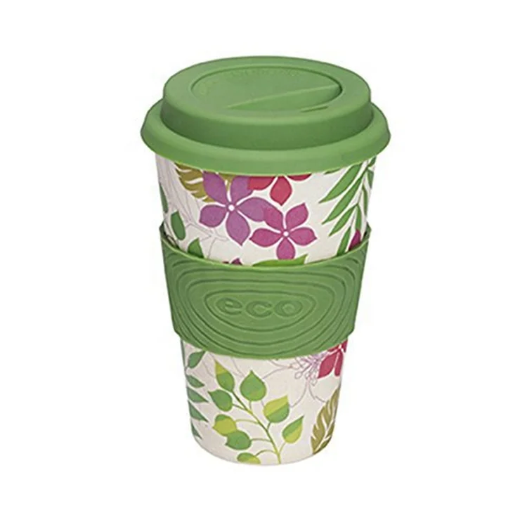 16oz Eco-friendly Factory manufacturer custom logo Bamboo Fiber Coffee Cup
