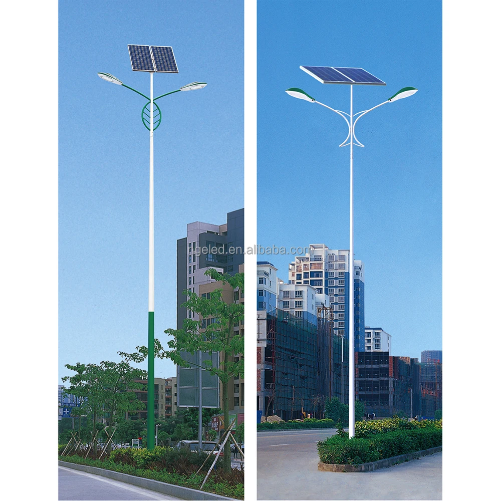 Aluminum Garden Street Light Pole Design OEM ODM Specifications Steel Solar Street Light with Pole
