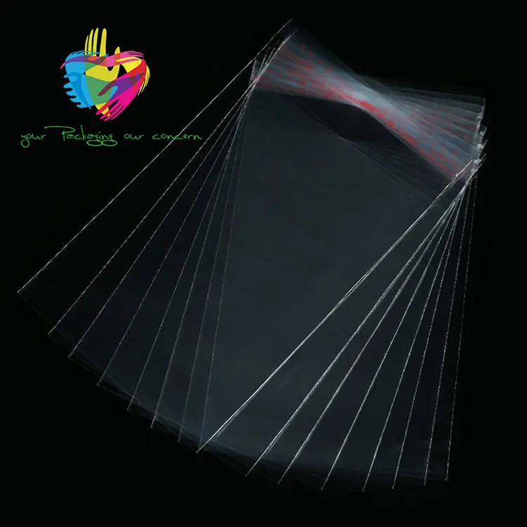 
Clear plastic self adhesive DVD packaging CD sleeves packing 