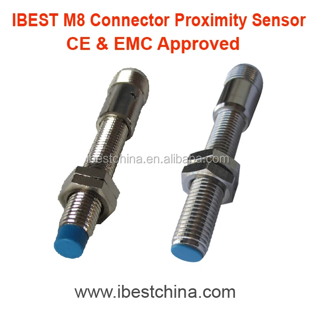 M8 Connector Type Metal Detector Inductive Proximity Sensor Switch 5Vdc/12V/24VDC NPN/PNP 3 Pins Wires  IP67 Waterproof (IBEST)