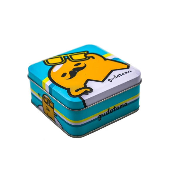 Custom printing small square candy tin box chocolate gift tin can