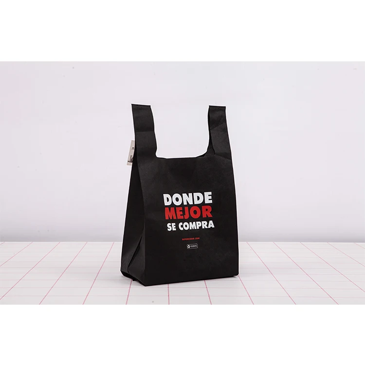 
High quality cheap custom logo eco friendly carry shopping non woven vest bag 