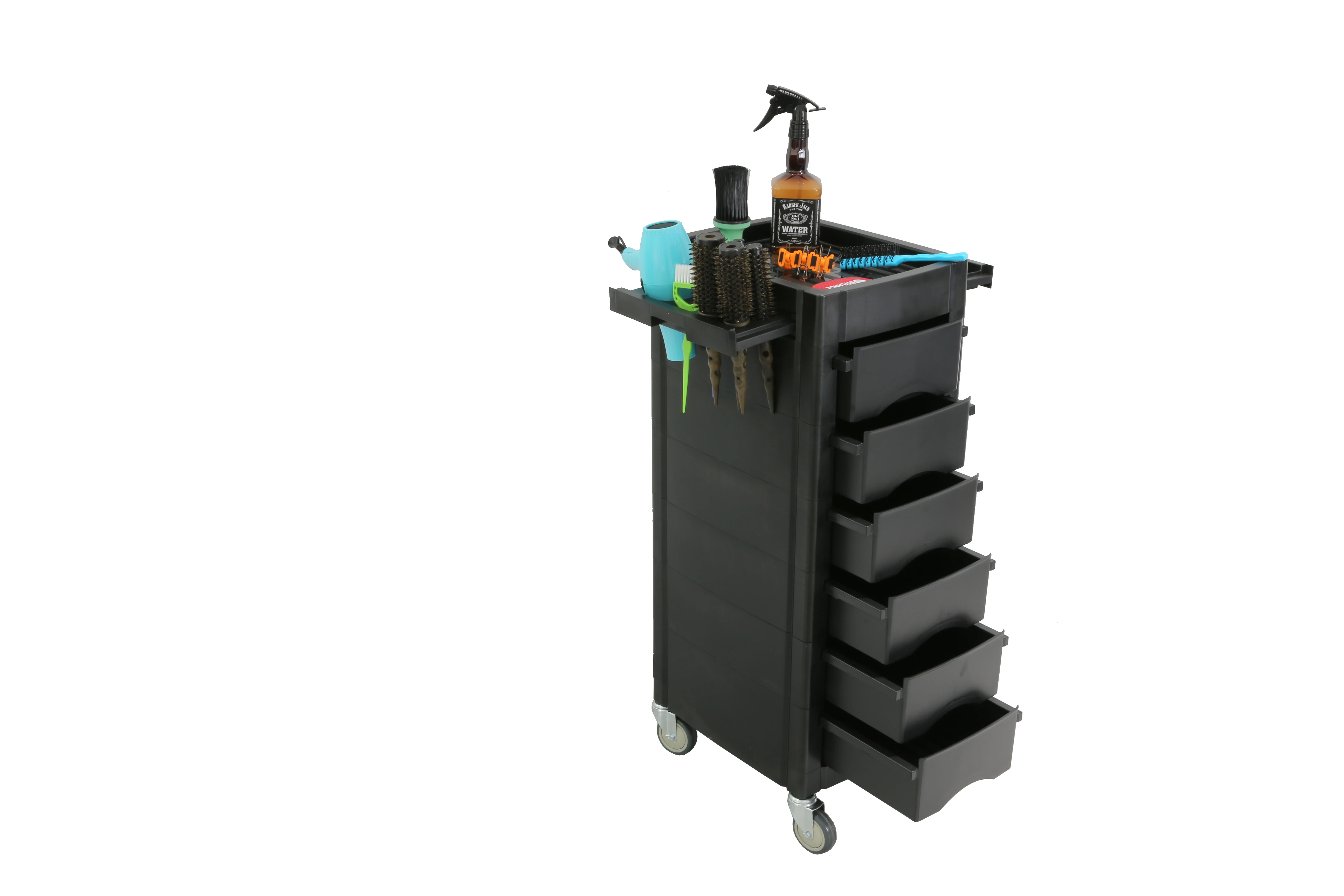 Beauty Salon Trolley with 6 ABS Drawers for Stylist Hairdresser SPA Furniture Hair Styling Station Coloring Storage Cart