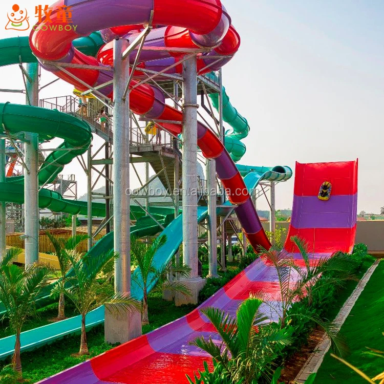 Стекловолокно боомеранго Бассейн Водные горки в аквапарк для продажи