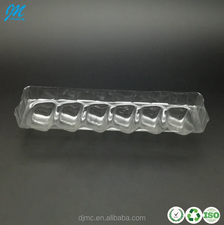 6 Holes Plastic Blister Macaron Insert Tray Transparent Custom-made Strong Corrugated Carton Box for Macaron Packaging Clear PET