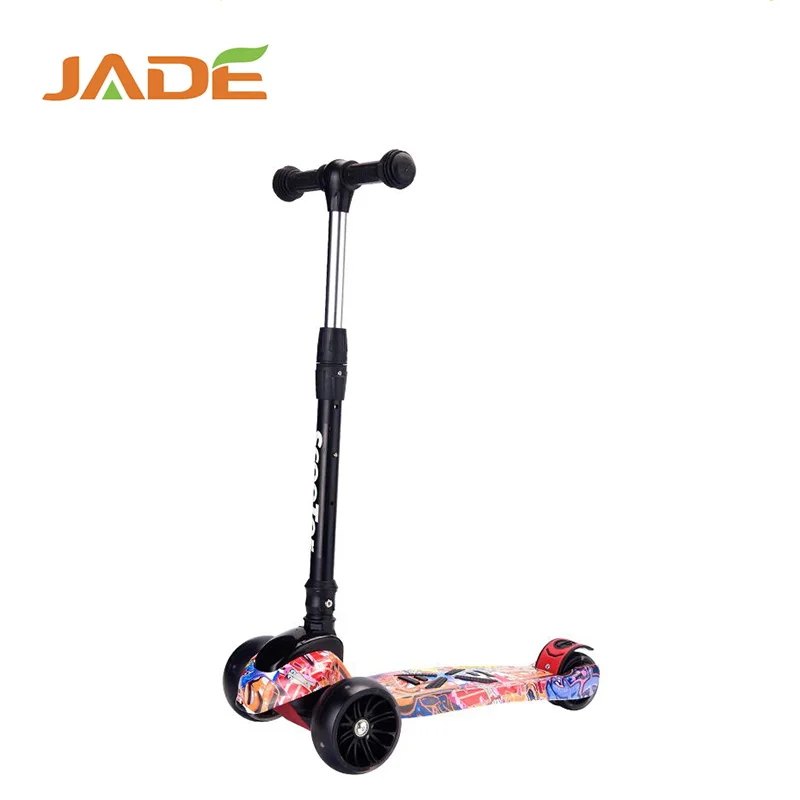 ZheJiang manufacturer kids 3 LED Light wheel scooter folding kick scooter for baby age