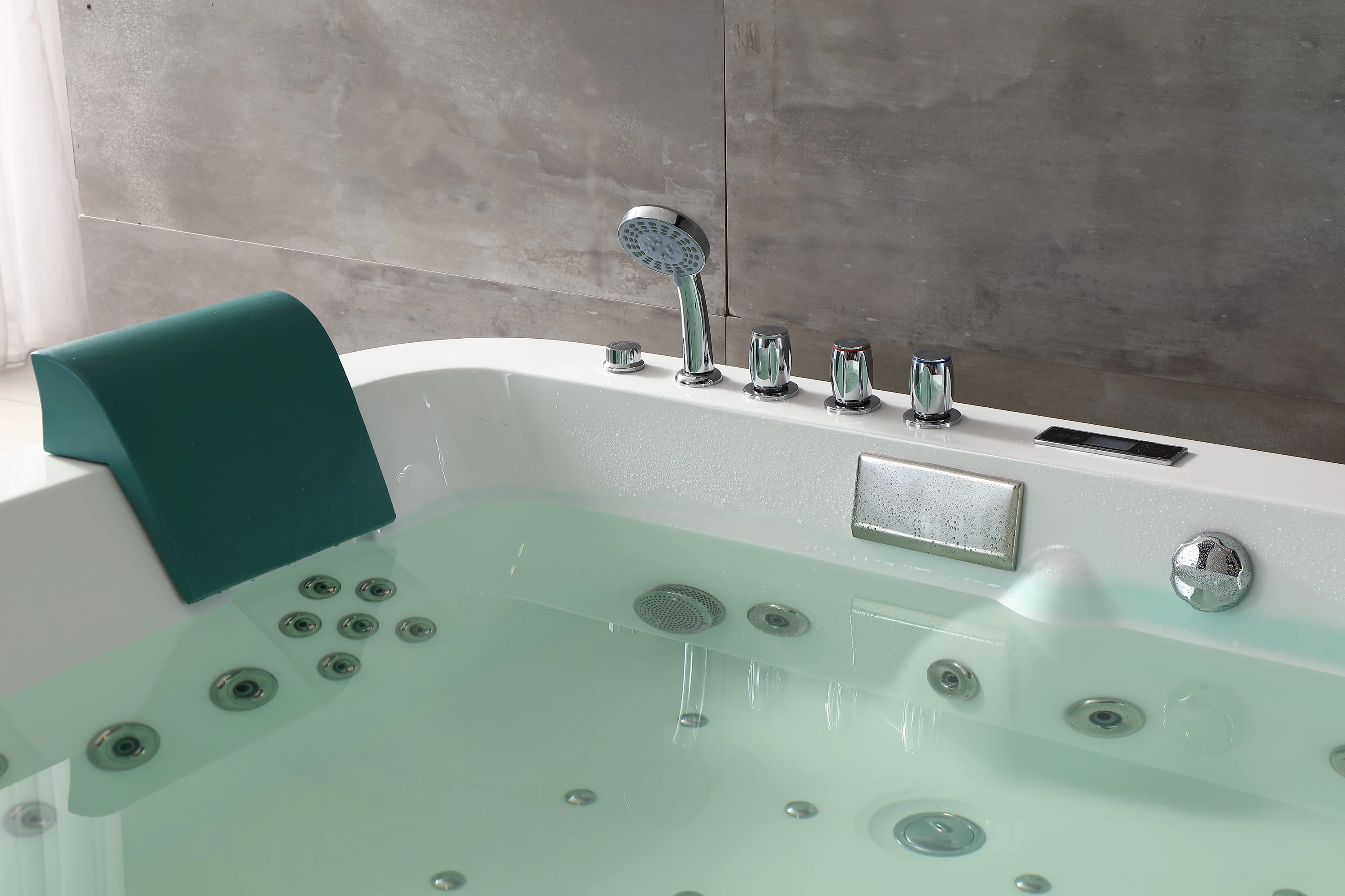 Artificial acrylic whirlpool massage bathtubs cheap freestanding bathtub for 3 person tub Q363