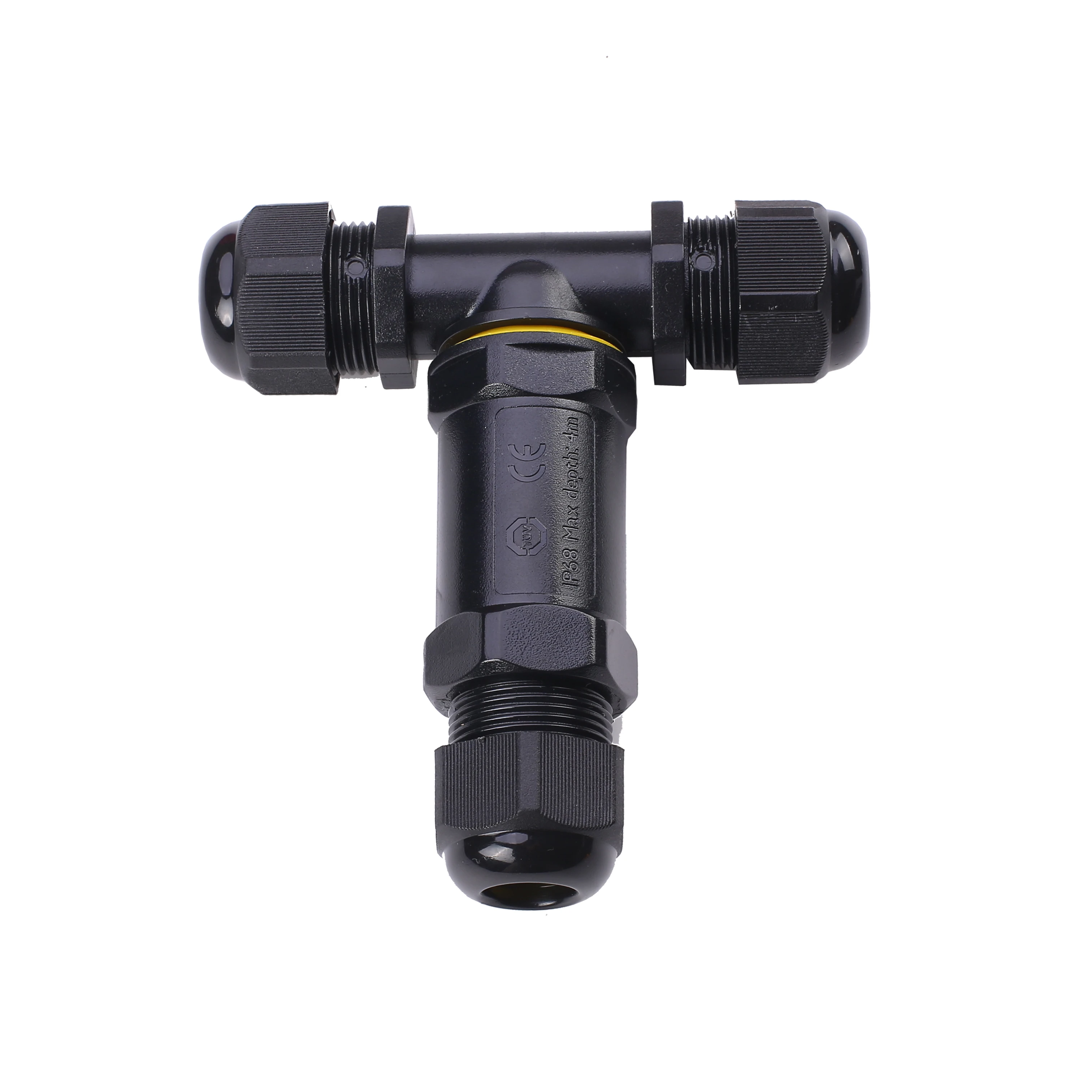 ip68 cable connector ip68 3 way waterproof connector T shape cable connector for cable 4mm-14mm