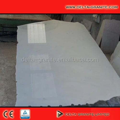 Snow white marble tiles for paving