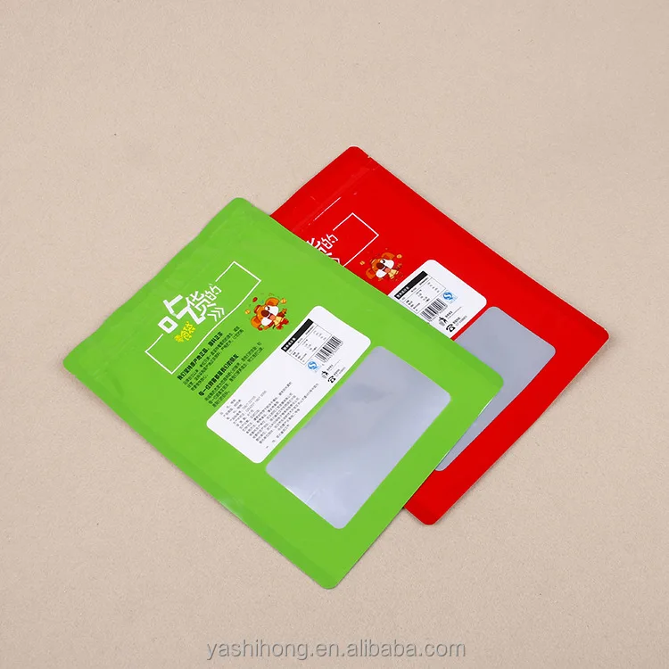 Hot Seal 3 Side Seal Salt Packaging flat Pouch snack bag reusable