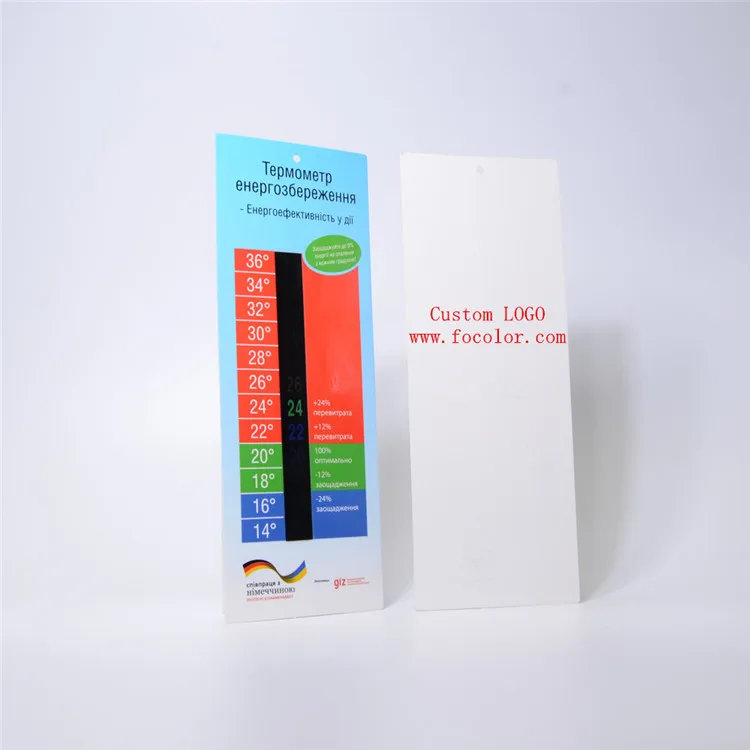 OEM Custom Design Cute  LCD  Room Thermometer Card Thermometer Strip
