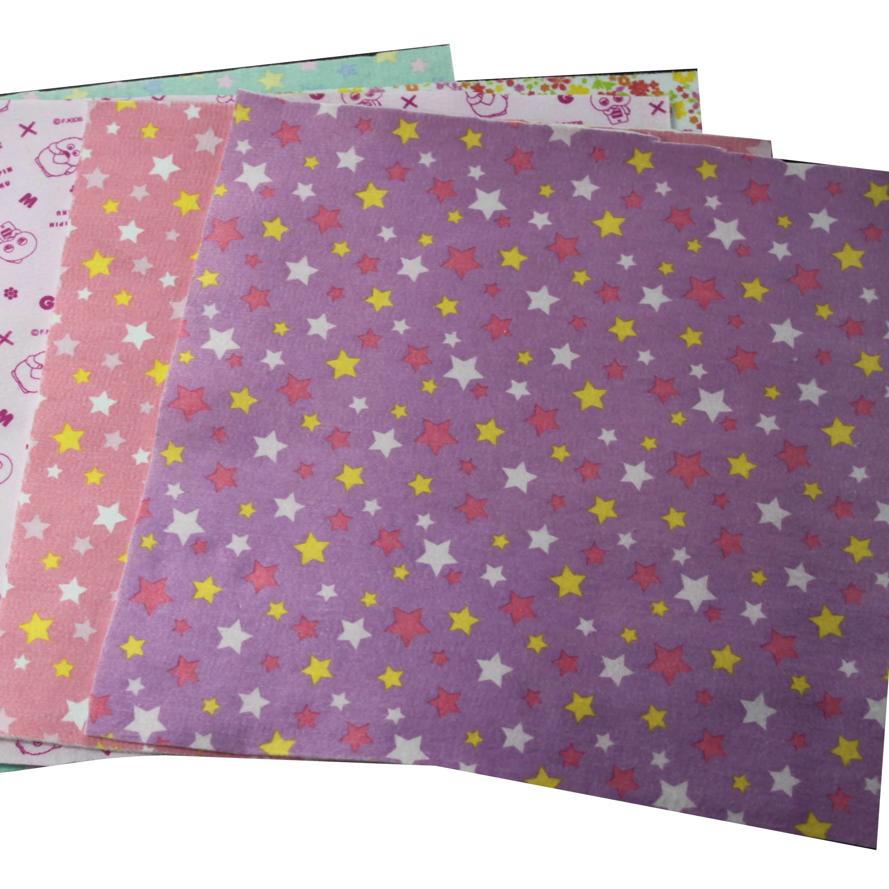 RS NONWOVEN high quality needle punched 3mm polyester felt with pattern