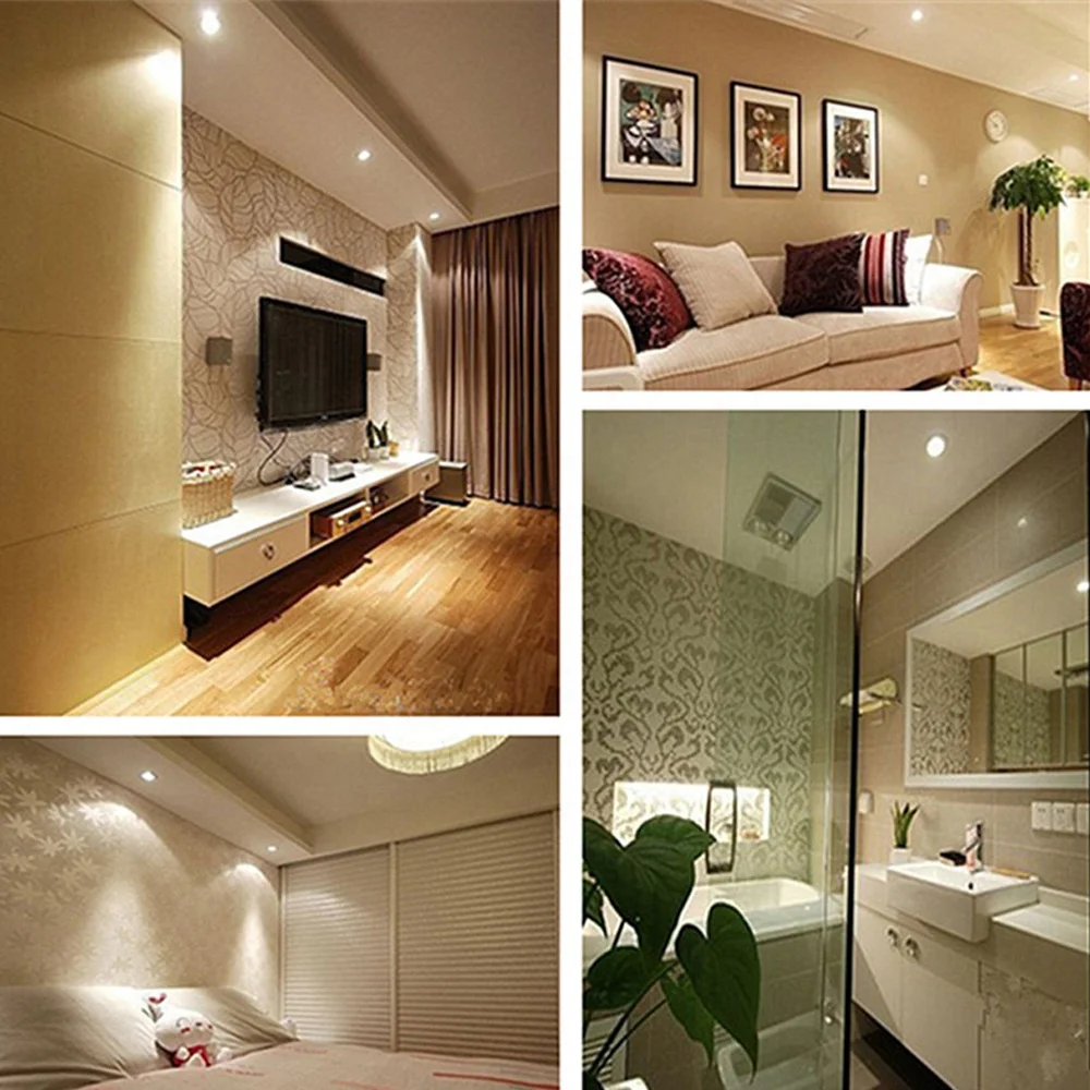 Intelligent Radar Sensor Spot LED Downlights 3W 5W 7W 110-240V  Cut Hole  Round Recessed Ceiling Fixtures