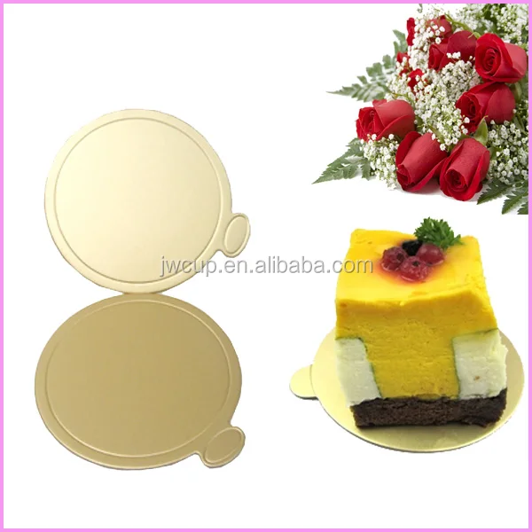 Foil Paper Cake Bases Boards Mini Cake Board Golden Custom Logo PE Free JW Customized Gravure Printing Food Wrapping Paper